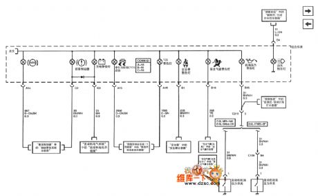 SHANGHAI GM Chevrolet（Epica）saloon car instrument board circuit diagram(four)