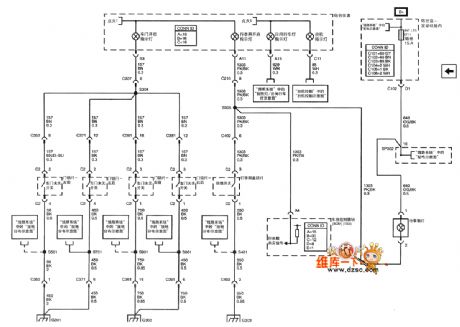 SHANGHAI GM Chevrolet（Epica）saloon car instrument board circuit diagram(five)