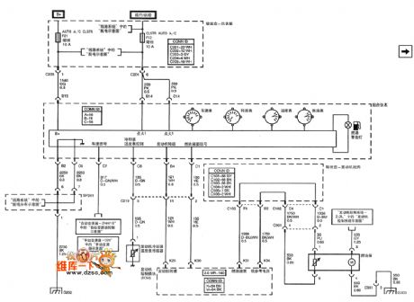 SHANGHAI GM Chevrolet（Epica）saloon car instrument board circuit diagram(one) MR140