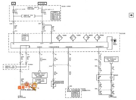 SHANGHAI GM Chevrolet（Epica）saloon car instrument board circuit diagram(two) ITMS－6F