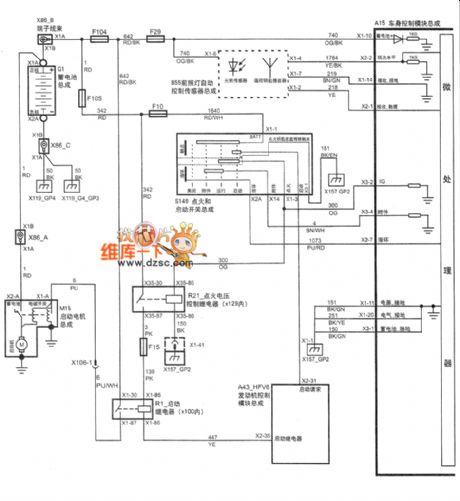 SHANGHAI GM BUICK(Royaum)saloon car vehicle control module circuit diagram(one)