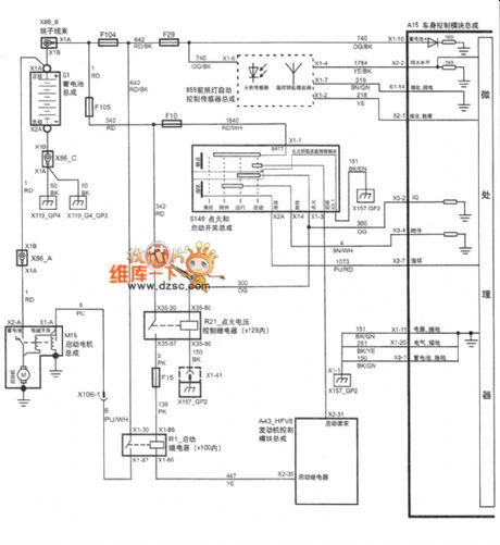 SHANGHAI GM BUICK（Royaum）saloon car vehicle control module circuit diagram(one)