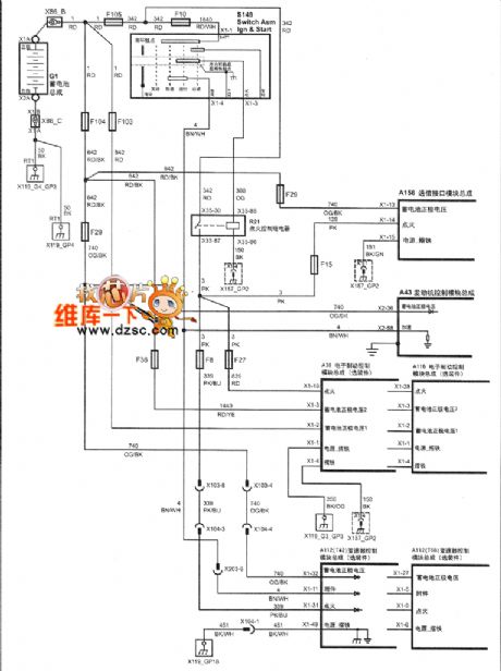 SHANGHAI GM BUICK（Royaum）saloon car power supply and grounding distribution circuit diagram