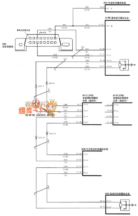 SHANGHAI GM BUICK（Royaum）saloon car serial communication(GM LAN) circuit diagram(two)