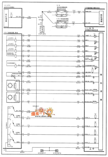 SHANGHAI GM BUICK（Royaum）saloon car 5L40-E automatic transmission circuit diagram(two)