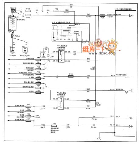 SHANGHAI GM BUICK（Royaurn）saloon car 3.6L engine circuit diagram(sixteen)