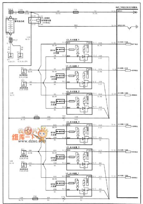 SHANGHAI GM BUICK（Royaurm）saloon car 3.6L engine circuit diagram(fourteen)