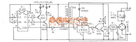 TC620 temperature sensing automatic heating temperature control circuit diagram