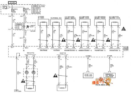 SHANGHAI GM Chevrolet（Epica）saloon car supplementary restraint system circuit diagram(three)