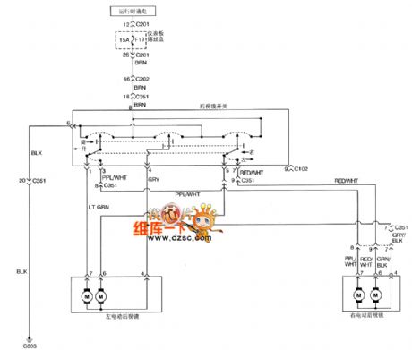 SHANGHAI GM BUICK（Excelle）saloon car rearview mirror circuit diagram
