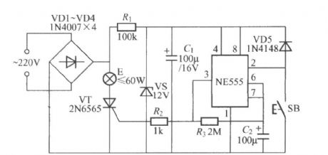 Delay light circuit with time base circuit