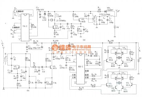 Composed of RX-2/TX-2 4 channels wireless remote control toy car