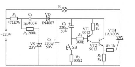 Delay light circuit with TRIAC(2)