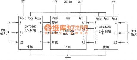 SN75365 Four TTL-MOS Driver Circuit