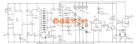 TWH9104 festival multi patterns flashing color lamp with all the best voice control circuit
