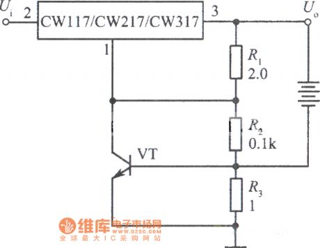 Current limit protection charger circuit with CW117
