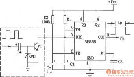 The delay circuit with watchdog composed of 555