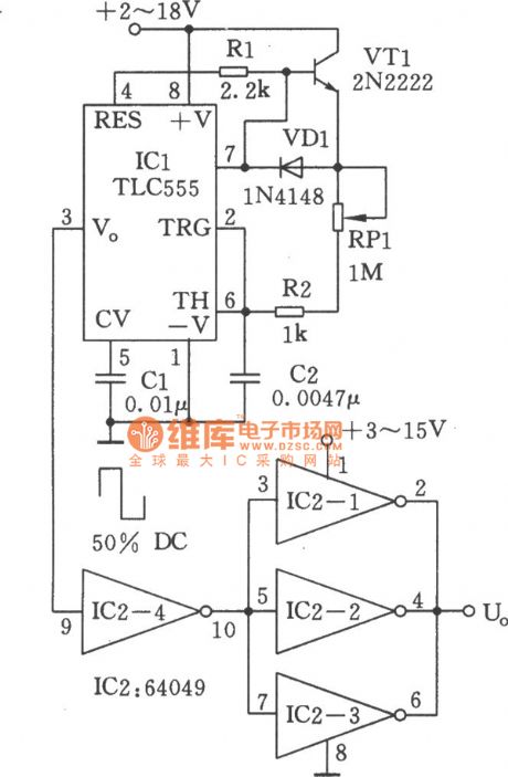 Circuit of Oscillator with Duty Ratio of 50%