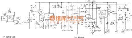 Ultrasonic remote control fan speed control with birdsong circuit diagram