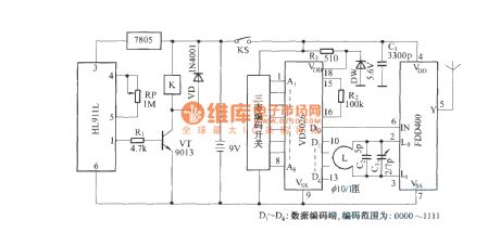 Pyroelectric detection wireless security system circuit diagram