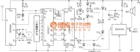 Pyroelectric detection wireless security system circuit diagram