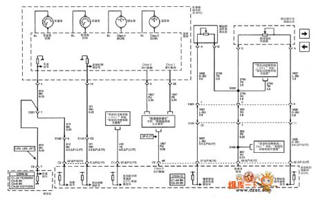 Shanghai GM Cadillac CTS Dashboard Circuit(3)