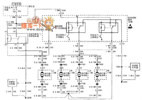 Buick Century Car Door Lock Circuit(3)