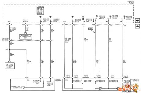 Shanghai GM Cadillac CTS Car Central Door Lock Circuit (1)