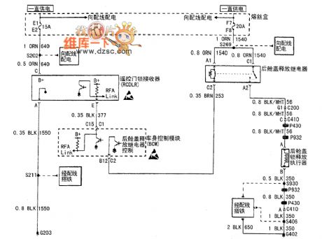 Buick Century Car Keyless Door System Circuit (1)