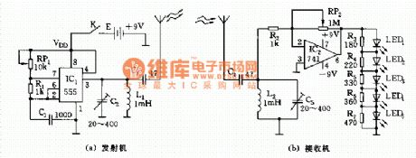 Circuit Of 555 Car Search Device