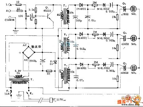 Music control colored light circuit diagram