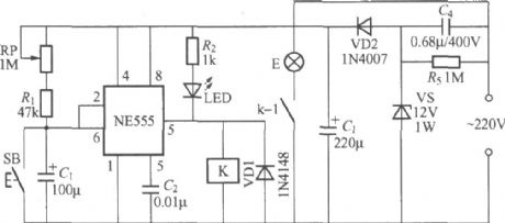 Delay light circuit with time base circuit(1)