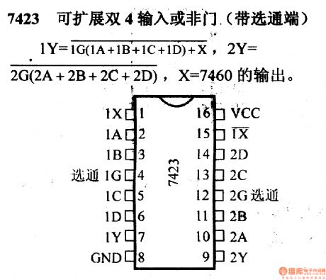 74 series digital circuit of 7423 scalable dual 4 input nor gate