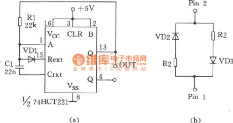 Mono-stable Multivibrator Circuit Composed of 74HCT221 with Variable Duty Cycle