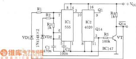 Long Period Connected/Disconnected Multivibrator Circuit