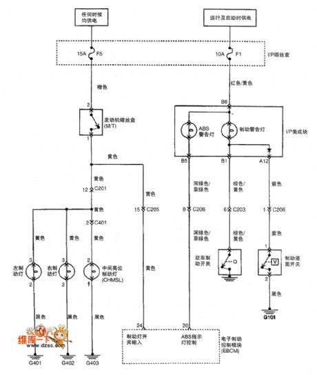 SGMW Chevrolet（Spark）saloon car anti-lock braking system circuit diagram(two)