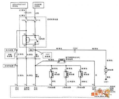 SGMW Chevrolet（Spark）saloon car engine circuit diagram(two)