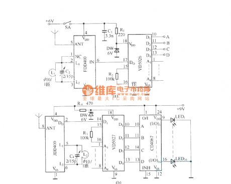 Composed of FDD400／JDD400 multiple alarm system circuit diagram
