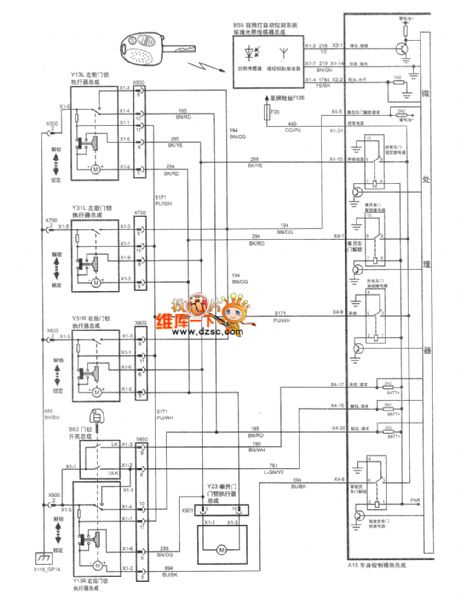 SHANGHAI GM BUICK(Royaum) saloon car vehicle control module circuit diagram(three)