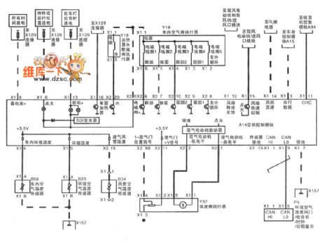 SHANGHAI GM BUICK(Royaum) saloon car air condition circuit diagram