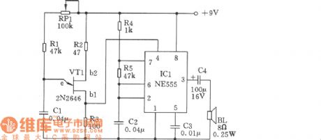 Raindrops Sound Generator Circuit Composed of NE555