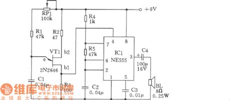 Raindrops Sound Generator Circuit Composed of NE555