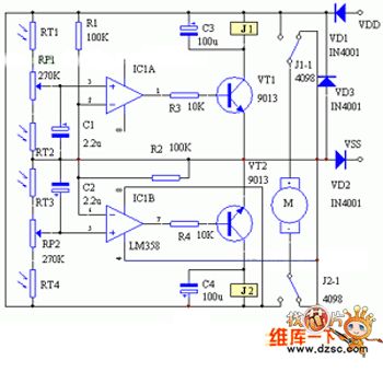 Solar automatic tracking controller circuit diagram