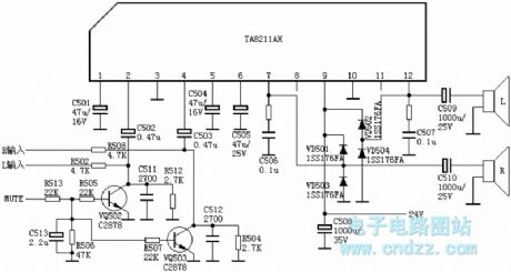 TA8211AH audio circuit diagram