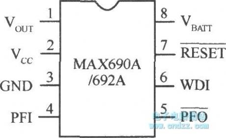 Microcomputer system power supply monitoring integrated chip MAX690A／692A