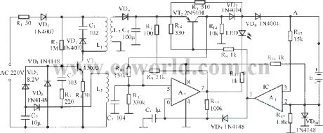Common mobile phone battery charger circuit BQ2057