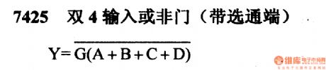 74 series digital circuit of 7425 dual 4 input nand gate