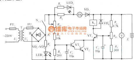 Storage battery automatic charger principle diagram