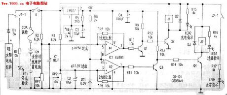 Solar battery charging circuit