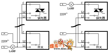 Two-way Control Dimmable Corridor Lighting System Circuit